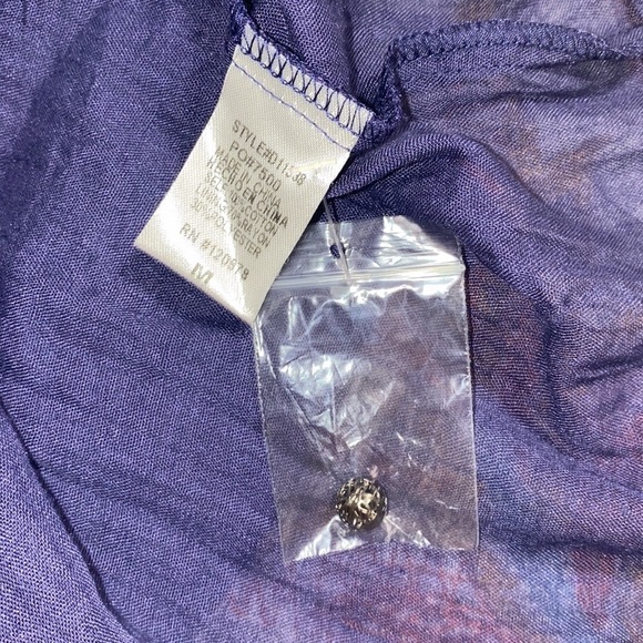 entro medium women’s shirt sleeve blue v neck floral embroidered baby doll dress - Picture 11 of 15